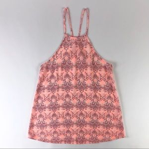 MOD Boutique Coral Damask Print Tank Top